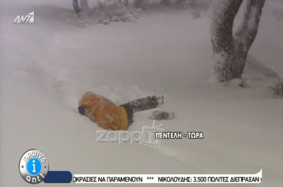 «Σκοτώθηκε» on air ο ρεπόρτερ του Παπαδάκη! Ξεκαρδιστικό βίντεο!