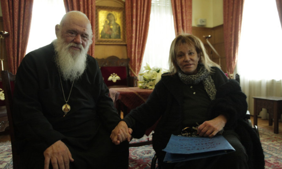 Η Μαίρη Χρονοπούλου στον Αρχιεπίσκοπο