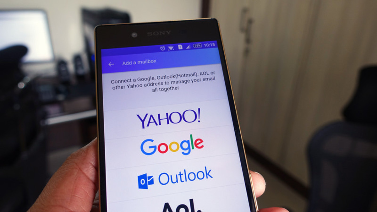 To Yahoo Mail υποστηρίζει λογαριασμούς του Gmail