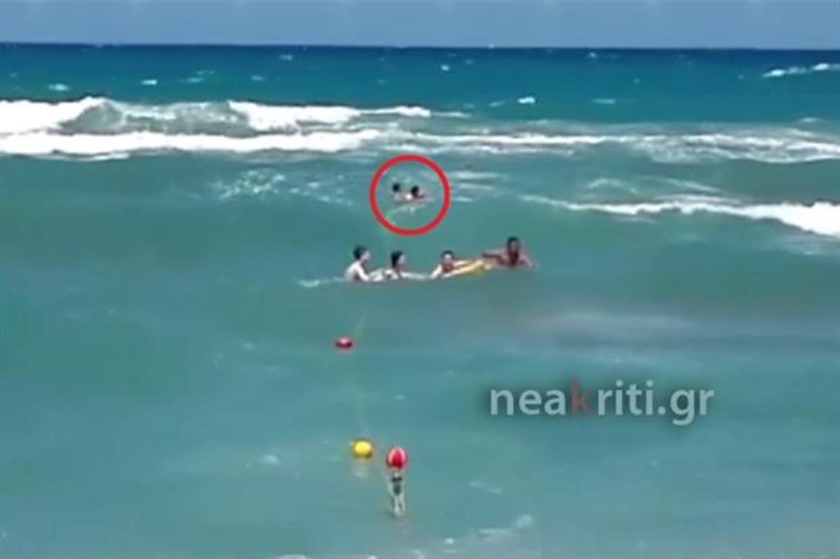 Ηράκλειο: Το βίντεο ντοκουμέντο της δραματικής διάσωσης παιδιού από ναυαγοσώστη – Το μεγάλο λάθος της οικογένειας [vid]