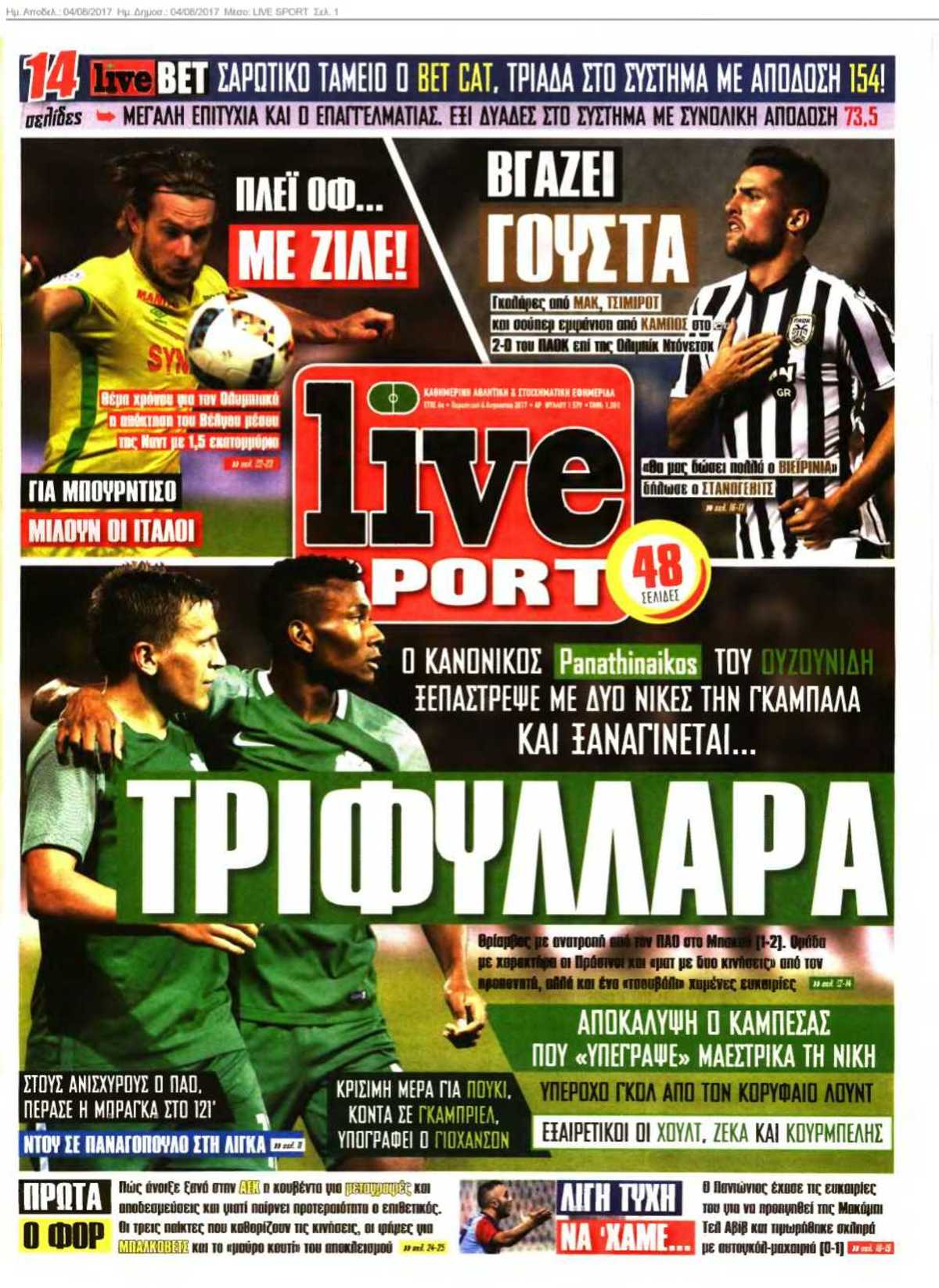 LIVE SPORT 04-08-2017