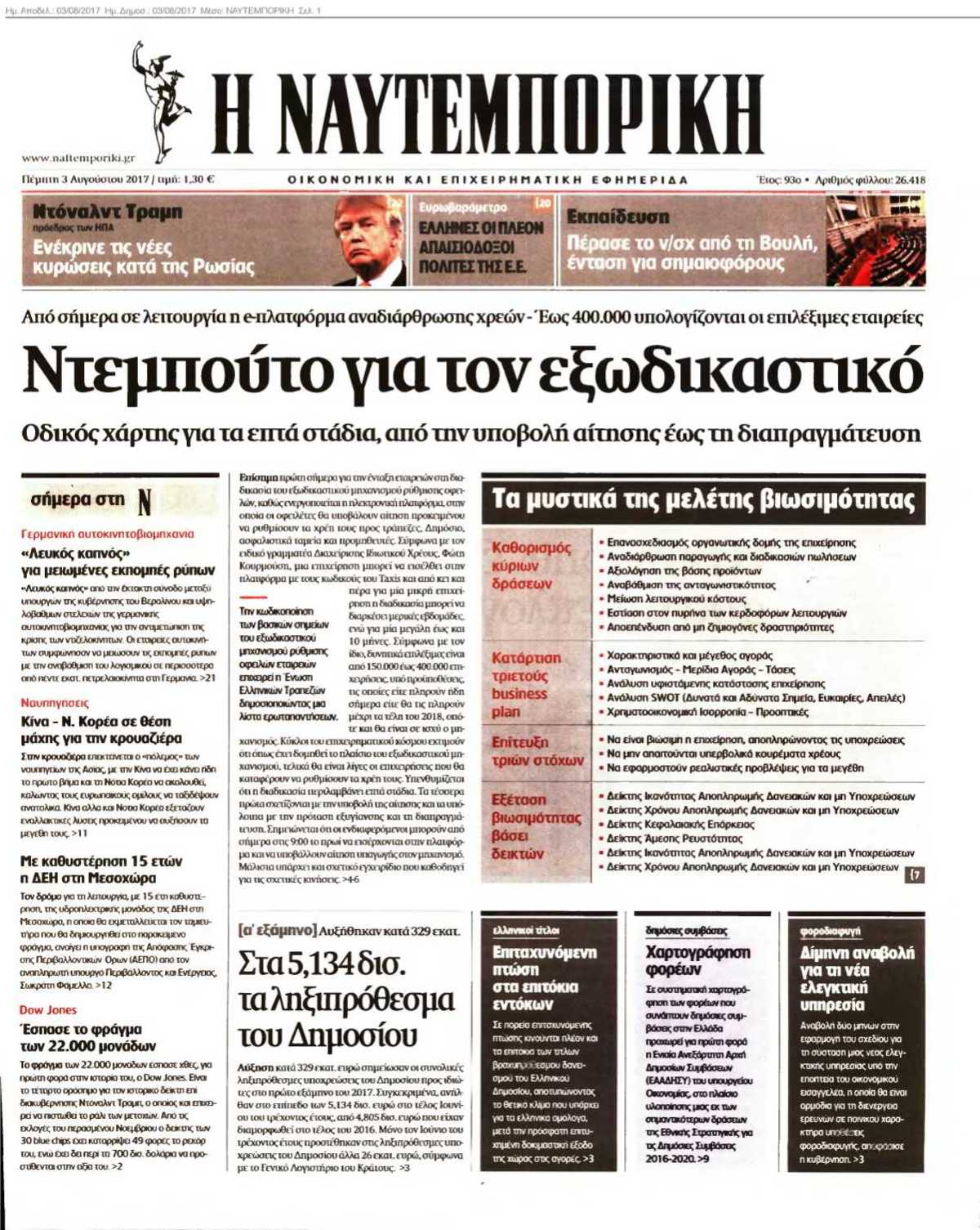 ΝΑΥΤΕΜΠΟΡΙΚΗ 03-08-2017