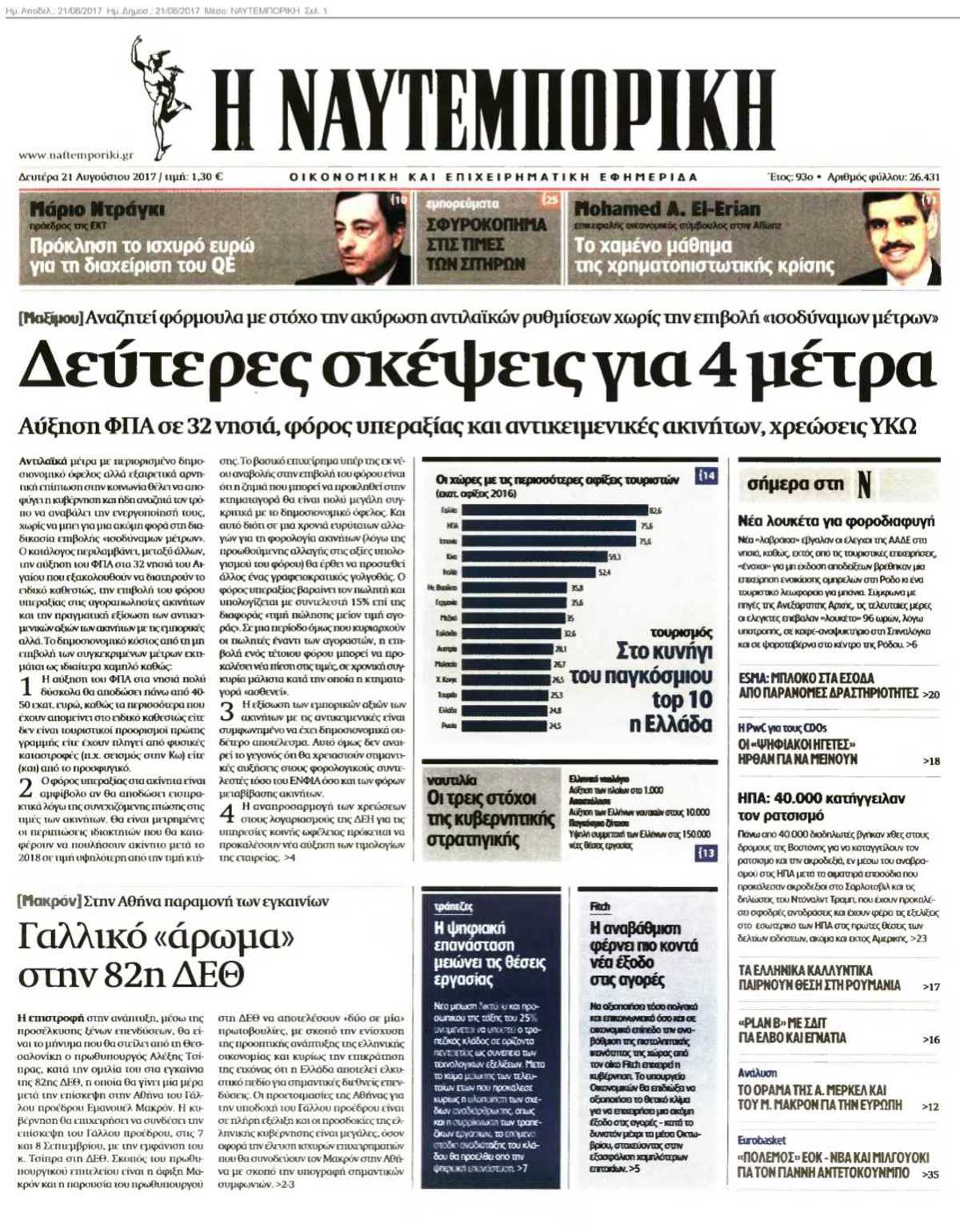 ΝΑΥΤΕΜΠΟΡΙΚΗ 21-08-2017