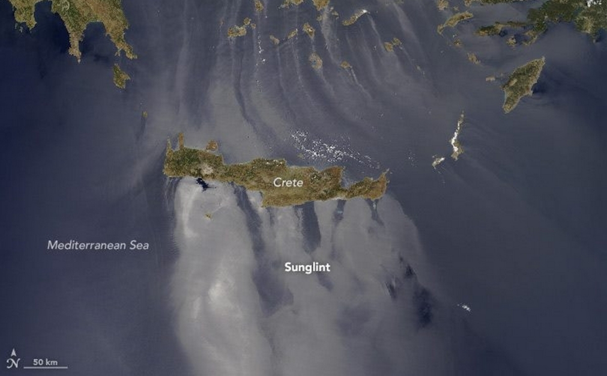 Μοναδικές εικόνες στο Αιγαίο! Η NASA κατέγραψε το φαινόμενο Sunglint!
