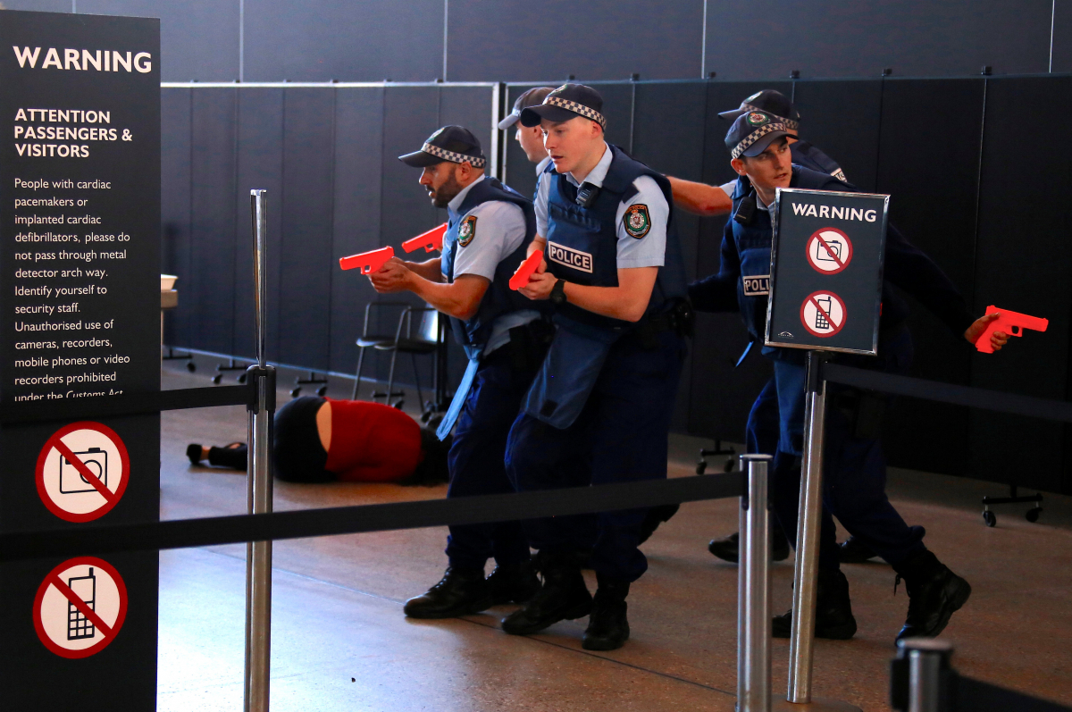 Αυστραλοί αστυνομικοί κατά την διάρκεια άσκησης / Φωτογραφία αρχείου: Reuters