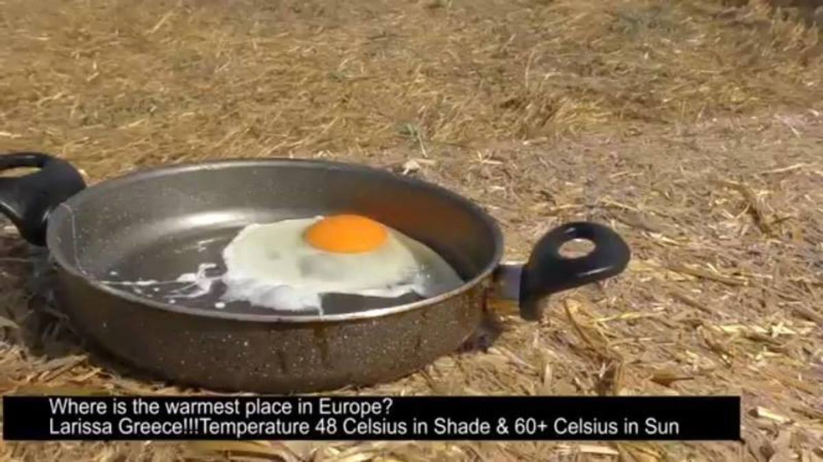 Αυγά ψητά στον… ήλιο! “Συνταγές” καύσωνα σε Λάρισα και Χανιά [vids]