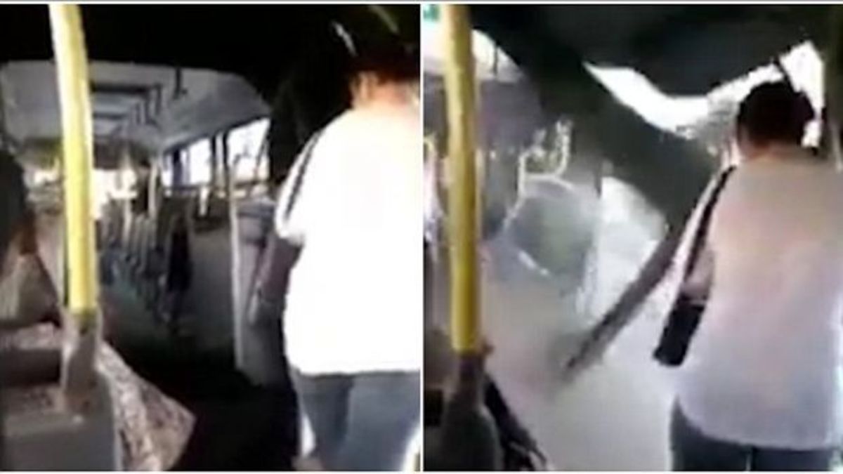 Απίστευτο! Aρθρωτό λεωφορείο κόβεται στη μέση ενώ εκτελεί δρομολόγιο! [vid]