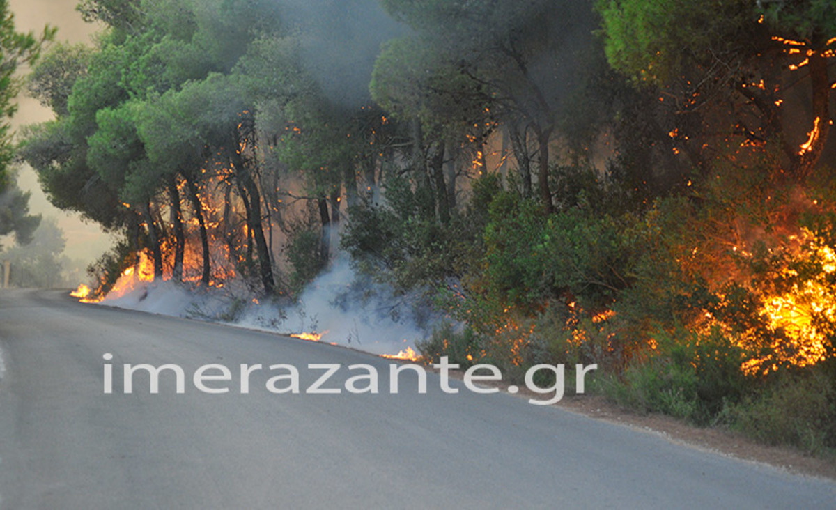 Φωτιά στη Ζάκυνθο: Μαρτυρικές ώρες για το νησί – Τρεις προσαγωγές