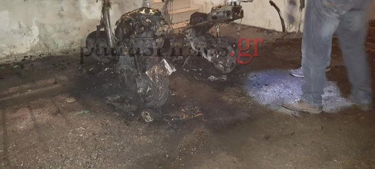 Πάτρα: Νέο διπλό “χτύπημα” από τον σεσημασμένο εμπρηστή – Έκαψε δύο μηχανάκια και ένα φορτηγό [pics]