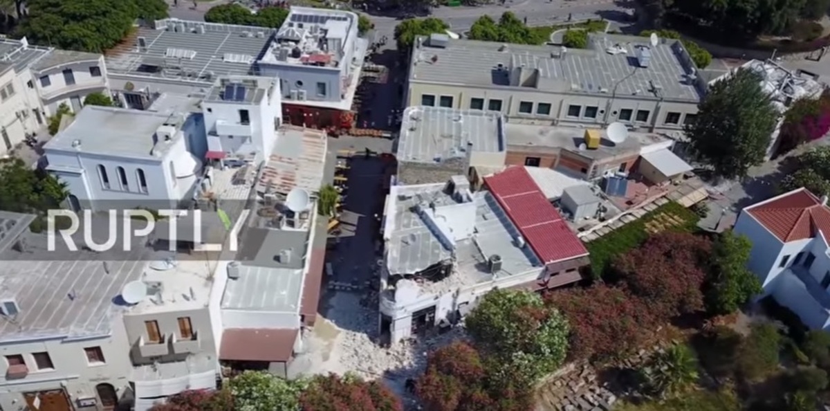 Σεισμός – Κως: Απίστευτες εικόνες! Drone καταγράφει τις ζημιές από τον φονικό σεισμό