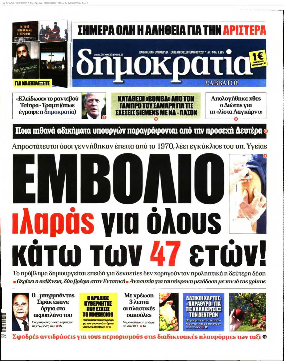 ΔΗΜΟΚΡΑΤΙΑ 30-09-2017