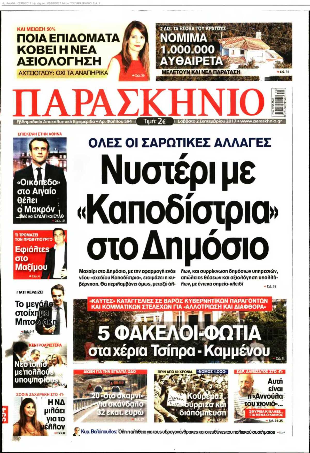 ΤΟ ΠΑΡΑΣΚΗΝΙΟ 02-09-2017