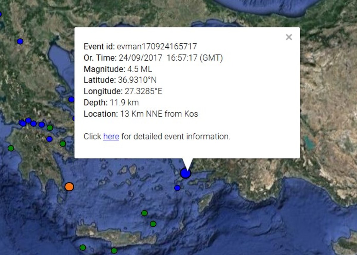 Σεισμός στην Κω – Ταρακουνήθηκε το νησί