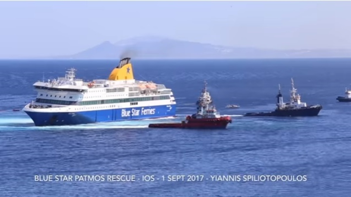 Blue Star Patmos: Καρέ καρέ η προσπάθεια αποκόλλησης [vids]