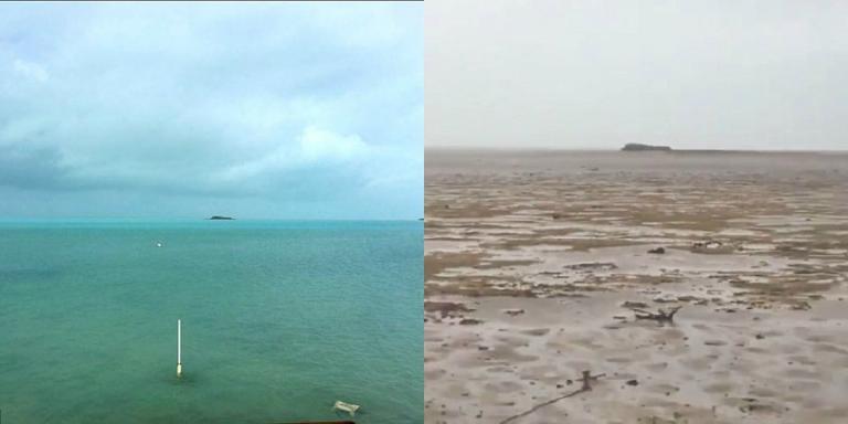 Κυκλώνας Ίρμα: Κατάφερε να "εξαφανίσει" θάλασσα [vid]