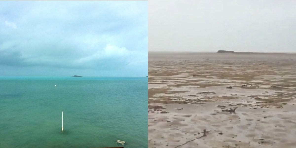 Κυκλώνας Ίρμα: Κατάφερε να “εξαφανίσει” θάλασσα