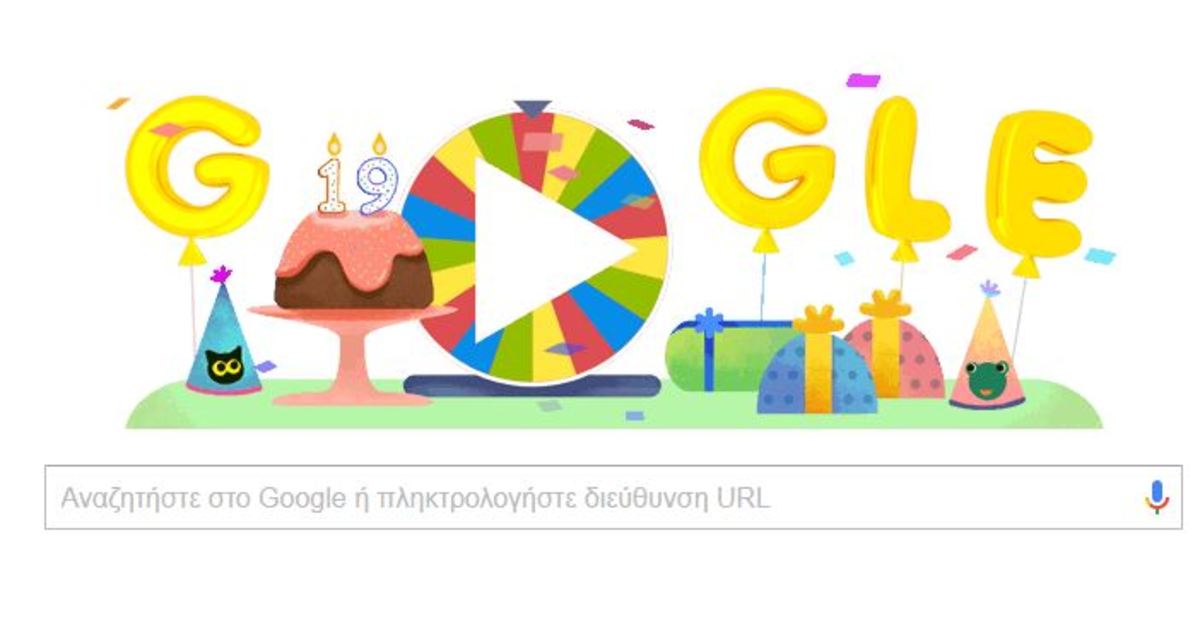 τροχός έκπληξη για τα γενέθλια της Google