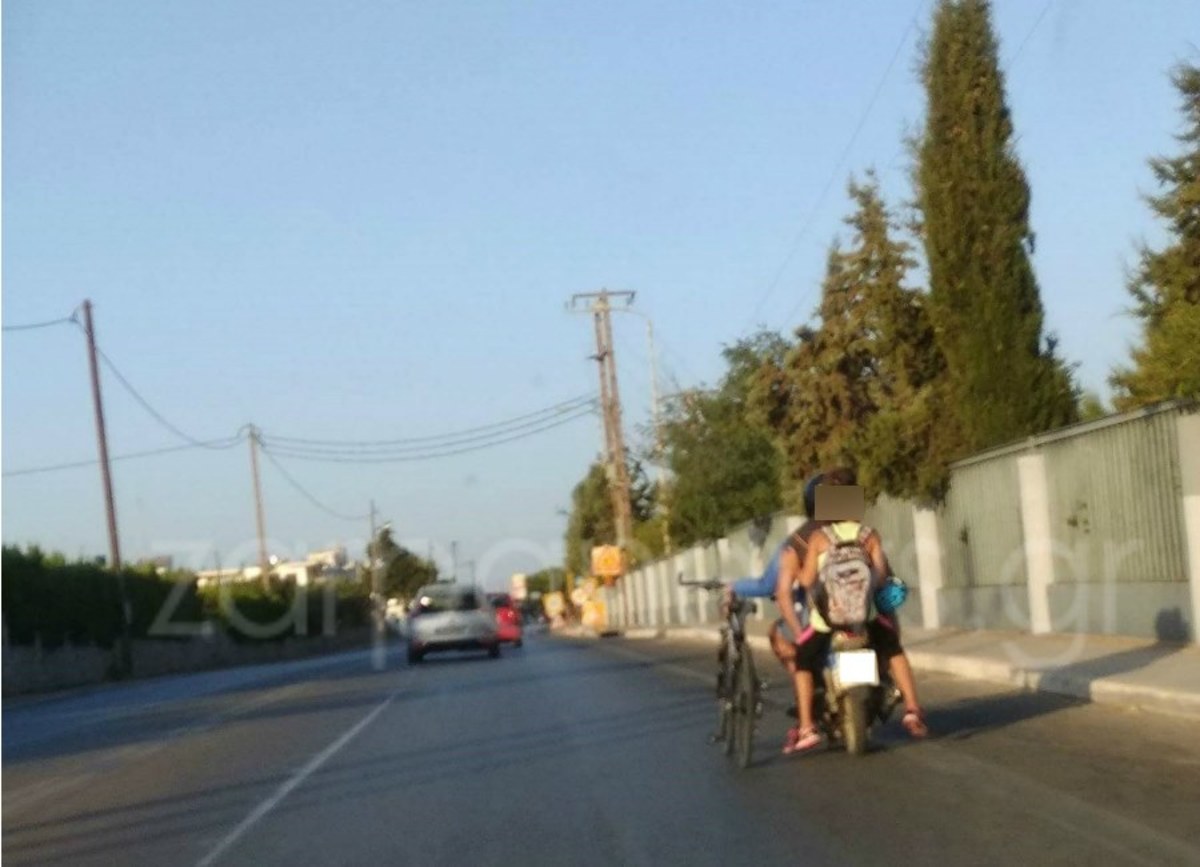 Κρήτη: Οδηγός μηχανής ρισκάρει τη ζωή της κόρης και της γυναίκας του – Οι εικόνες που προκαλούν αίσθηση [pics]