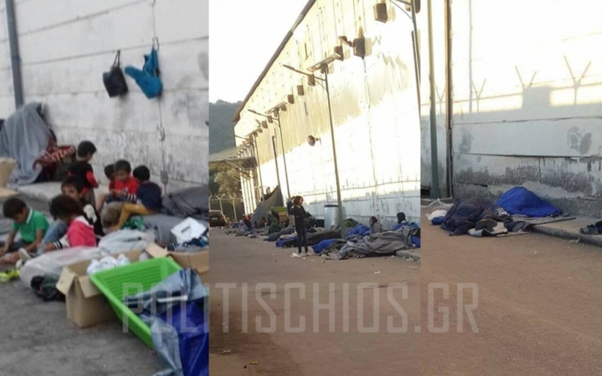 Χίος: Εικόνες ντροπής με εξαθλιωμένους πρόσφυγες μετά τη βροχή – Ξυπόλητα παιδιά στο κρύο [pics]
