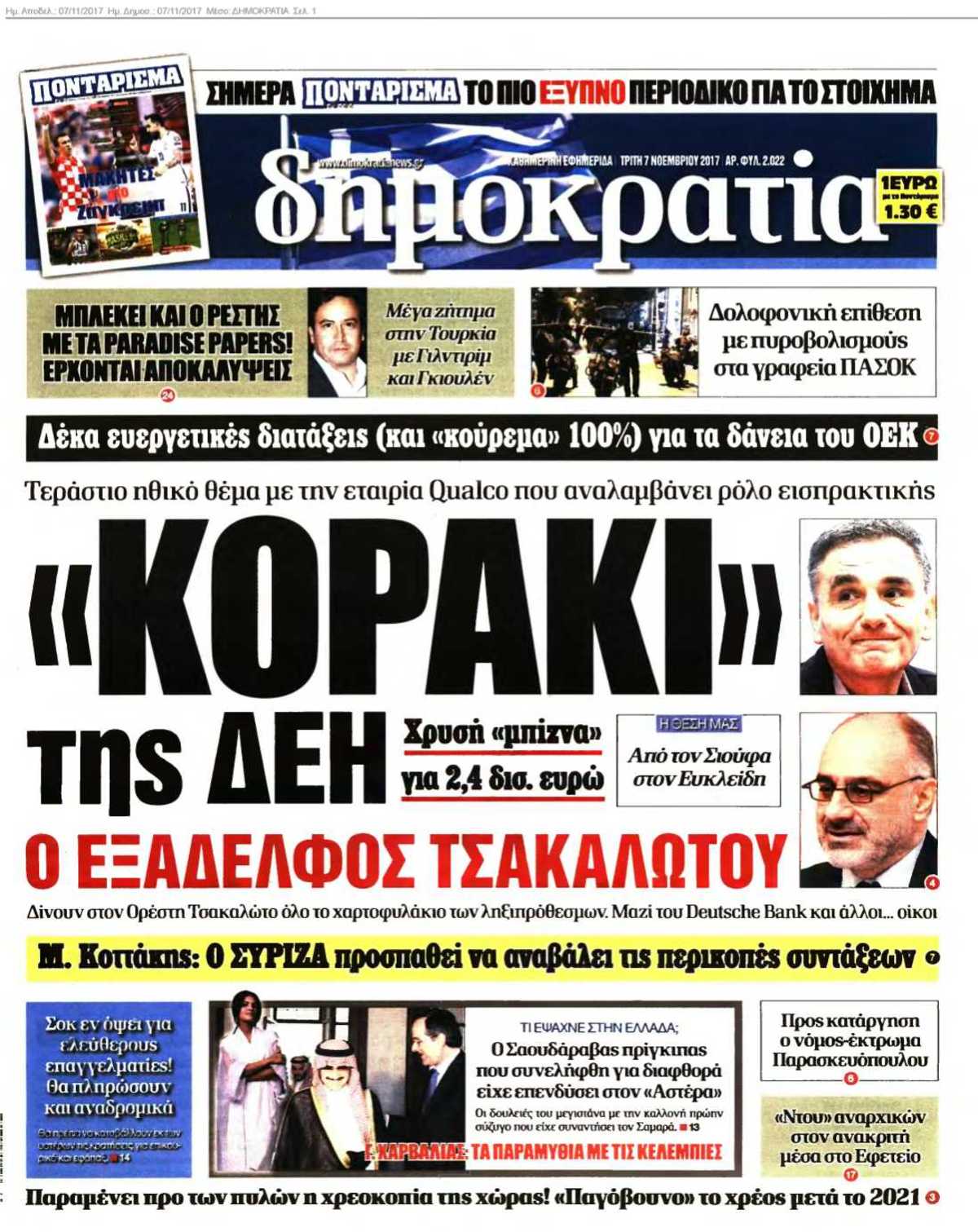 ΔΗΜΟΚΡΑΤΙΑ 07-11-2017