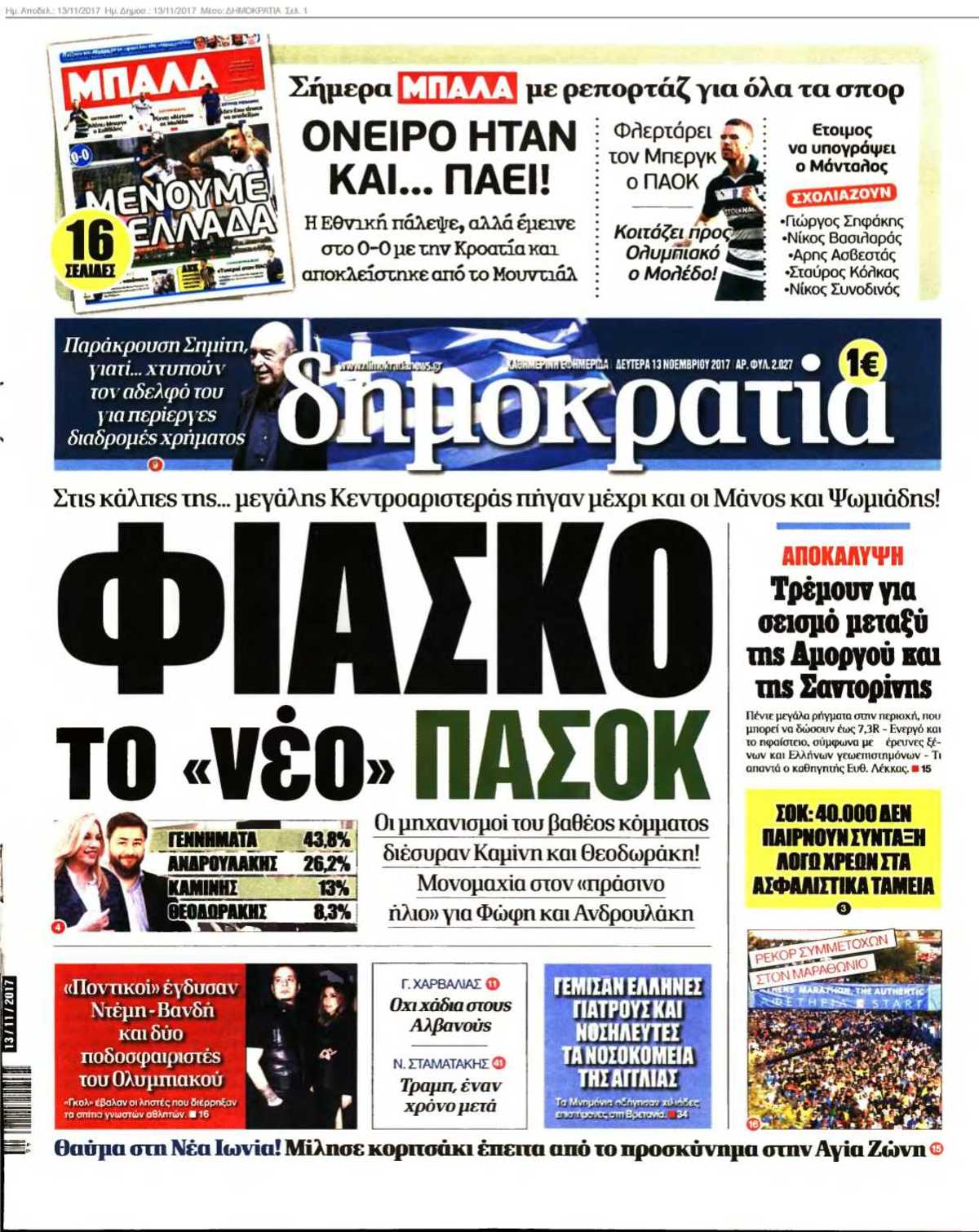 ΔΗΜΟΚΡΑΤΙΑ 13-11-2017