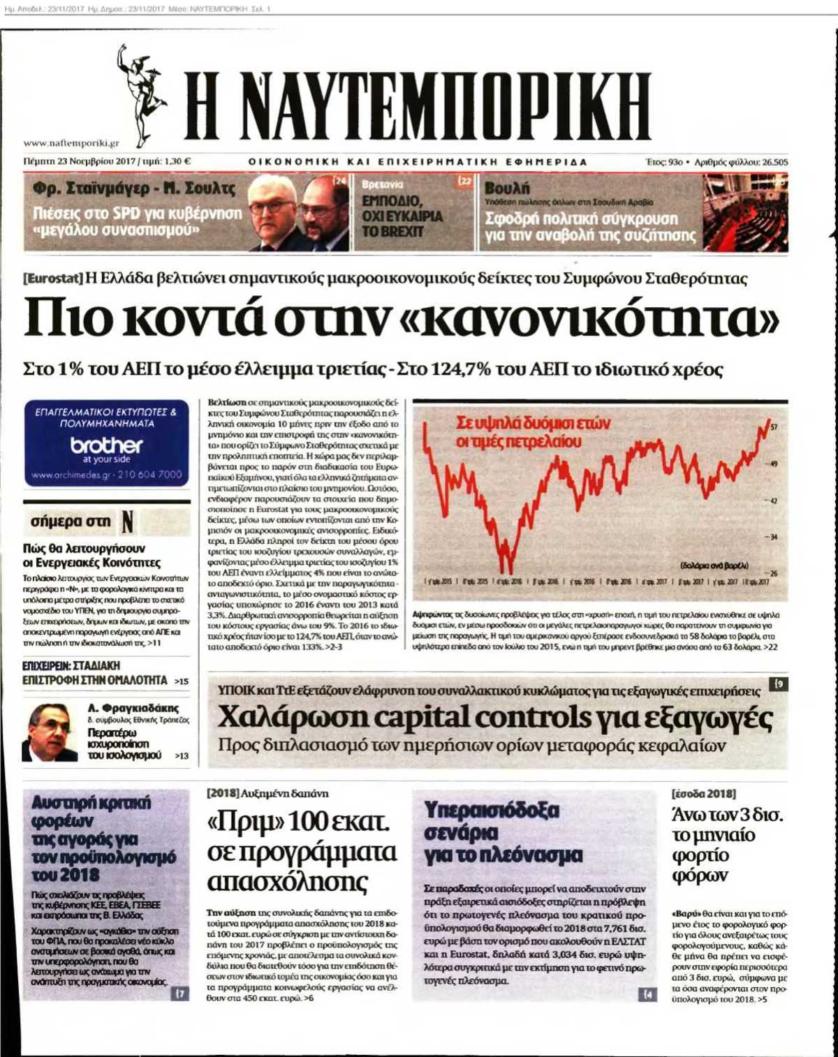 ΝΑΥΤΕΜΠΟΡΙΚΗ 23-11-2017
