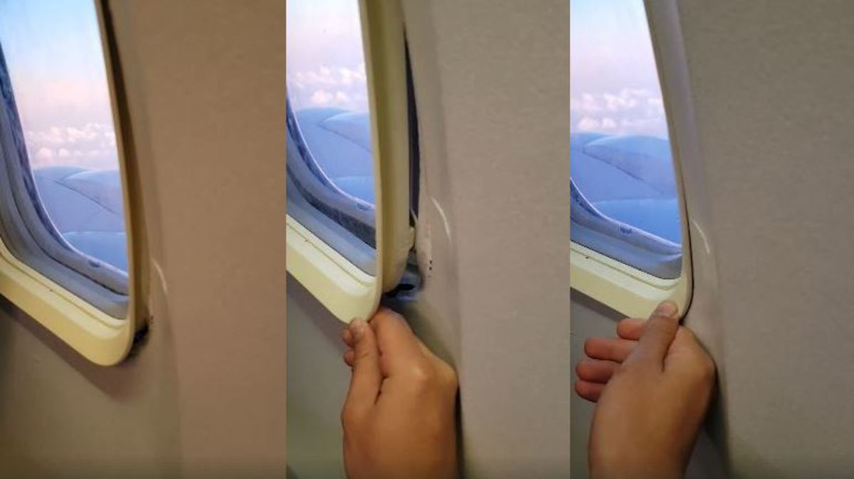 Απίστευτο βίντεο με παράθυρο αεροπλάνου που ξεκόλλησε από τη θέση του