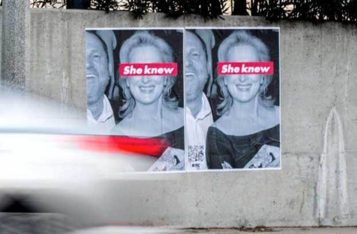 Σκάνδαλο Γουάινστιν: Γέμισε αφίσες το Λος Αντζελες – «Η Μέριλ Στριπ ήξερε»