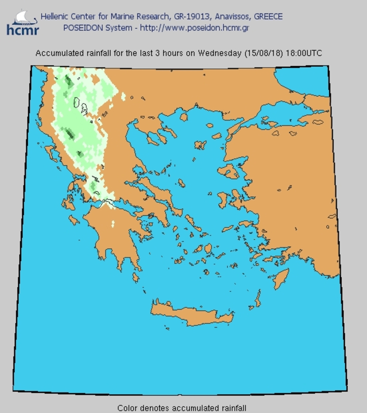 καιρός Δεκαπενταύγουστο 2018