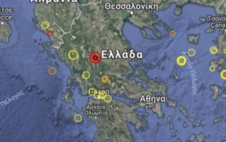 Σεισμός τώρα αισθητός σε Τρίκαλα και Λάρισα – τι καταγράφουν οι σεισμογράφοι