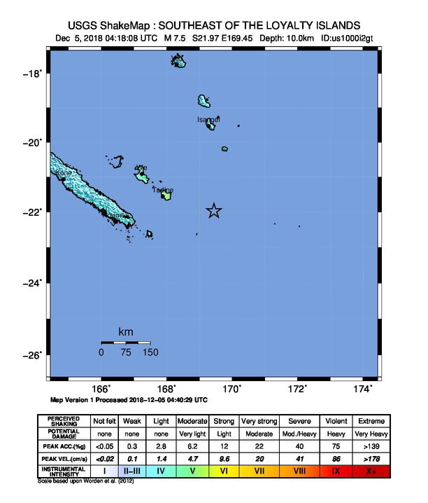 σεισμός Νέα Καληδονία