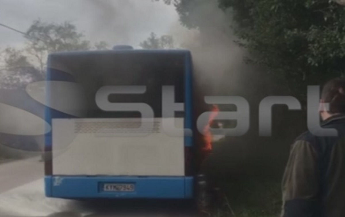 Κέρκυρα: Στάχτη έγινε αστικό λεωφορείο των ΚΤΕΛ! Σώθηκαν οι επιβαίνοντες [pics]