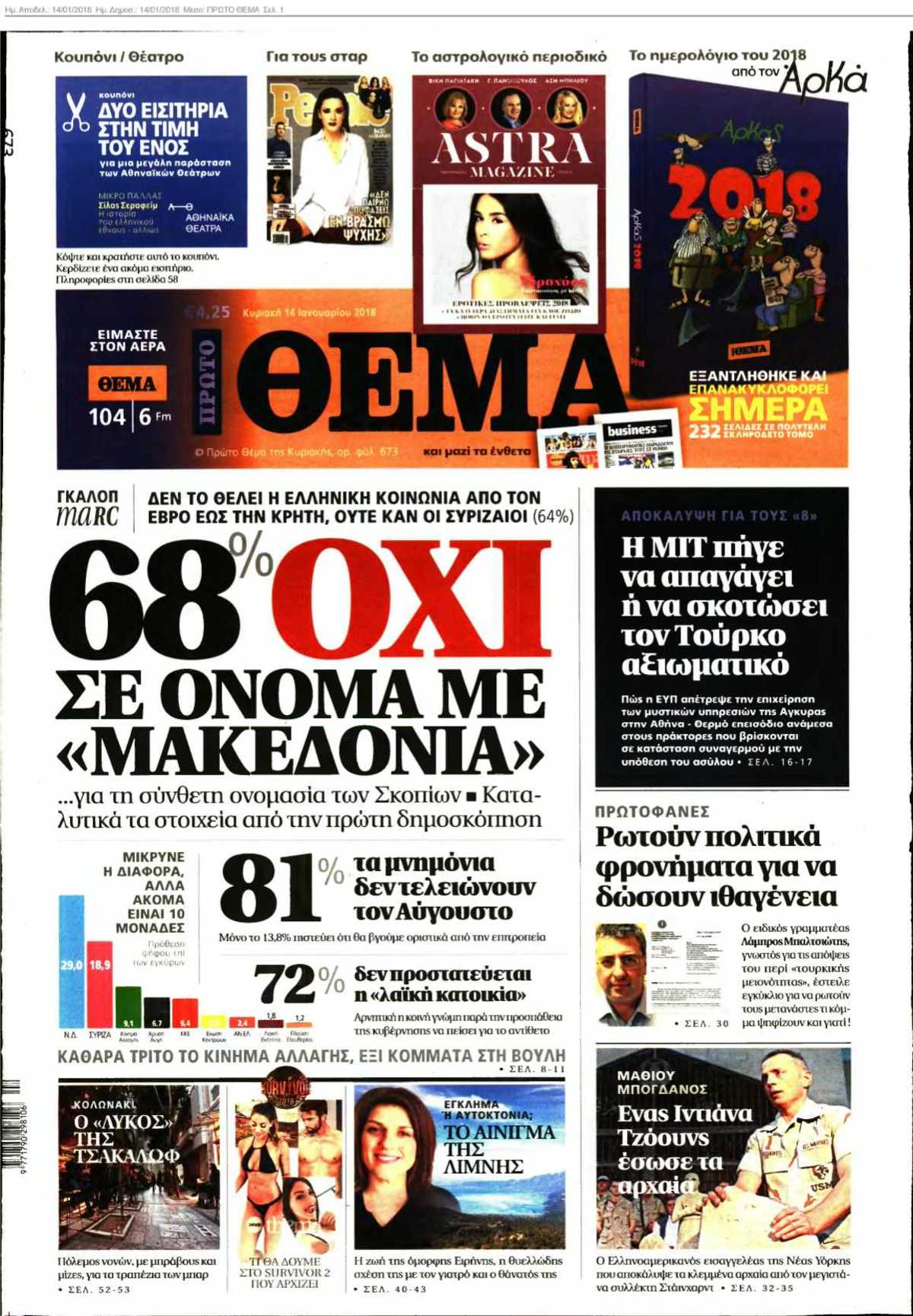 ΠΡΩΤΟ ΘΕΜΑ 14-01-2018