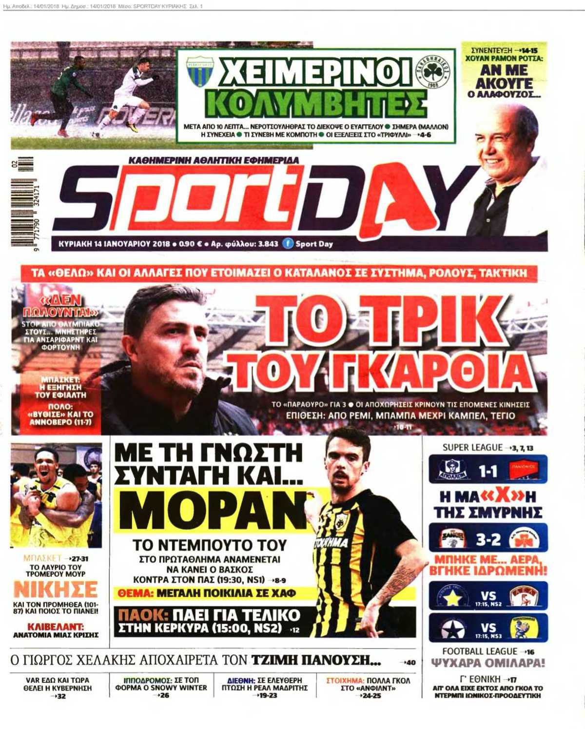 SPORTDAY ΚΥΡΙΑΚΗΣ 14-01-2018