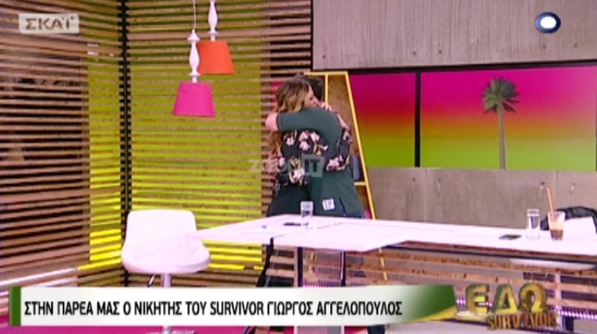 Γιώργος Αγγελόπουλος: Η αγκαλιά και το φιλί στην Ντορέττα Παπαδημητρίου [vid]