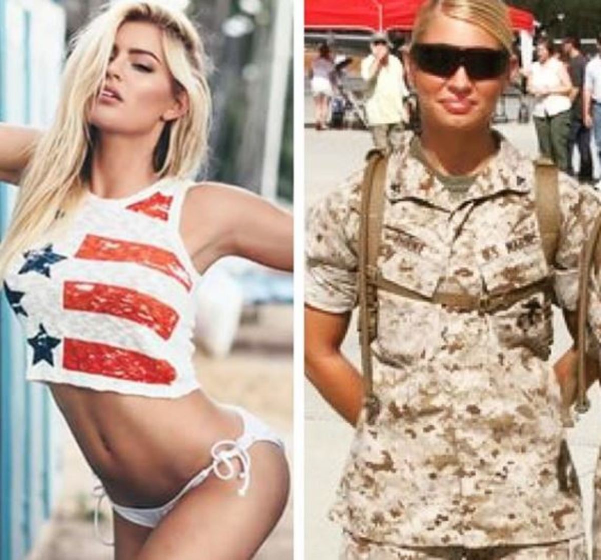 H “καυτή”  πεζοναύτης που έγινε μοντέλο και κάνει το γύρο του διδικτύου! [pics,vid]