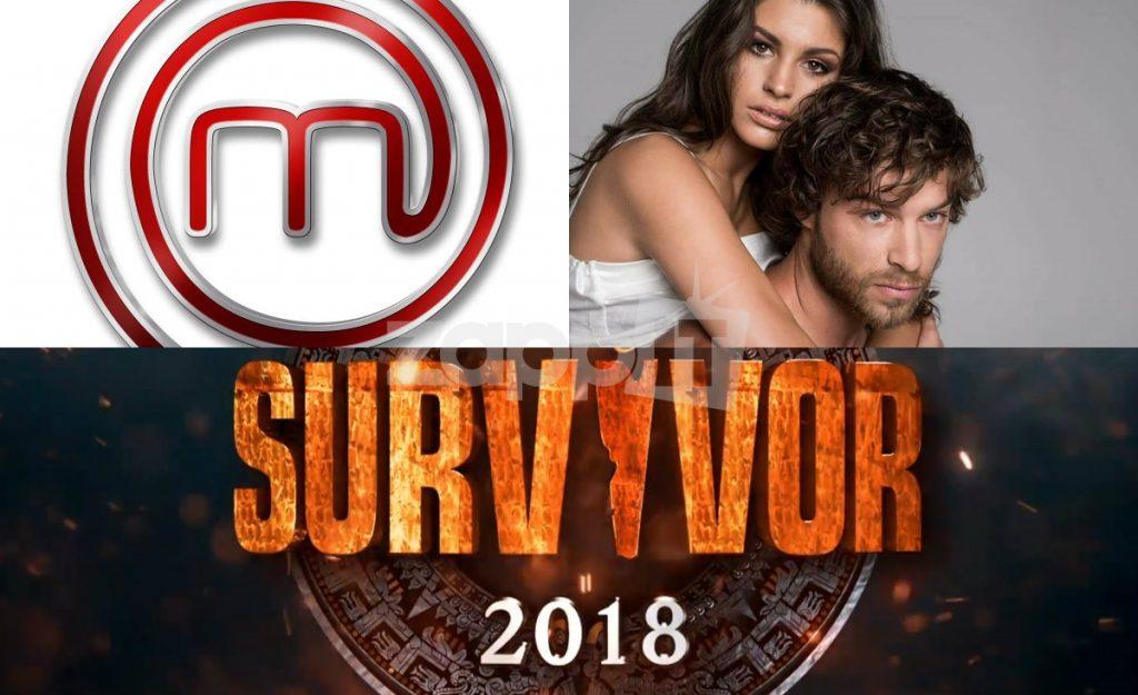 Τηλεθέαση: Το Survivor “αρχίζει” μετά το MasterChef και “ανασαίνει” μετά το Τατουάζ