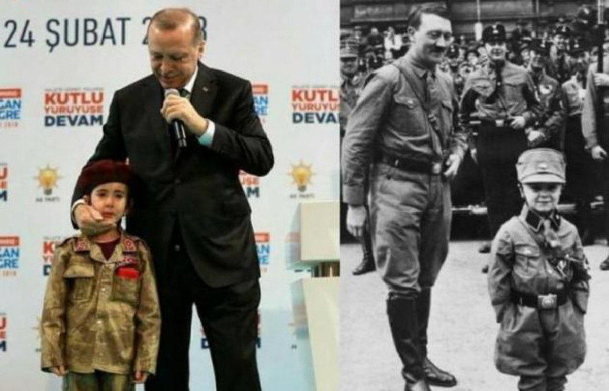 “Viral” στο διαδίκτυο φωτογραφία που συγκρίνει την ελεεινή προπαγάνδα Ερντογάν και Χίτλερ
