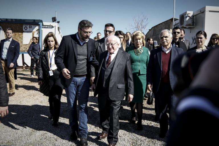 Επίσκεψη του προέδρου της Ιρλανδίας στη δομή φιλοξενίας στον Ελαιώνα - "Η Ελλάδα είναι παράδειγμα για την Ευρώπη" [pics]
