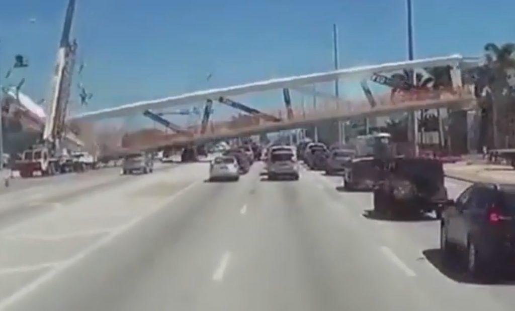 Νέο συγκλονιστικό βίντεο από την κατάρρευση της πεζογέφυρας στο Μαϊάμι!