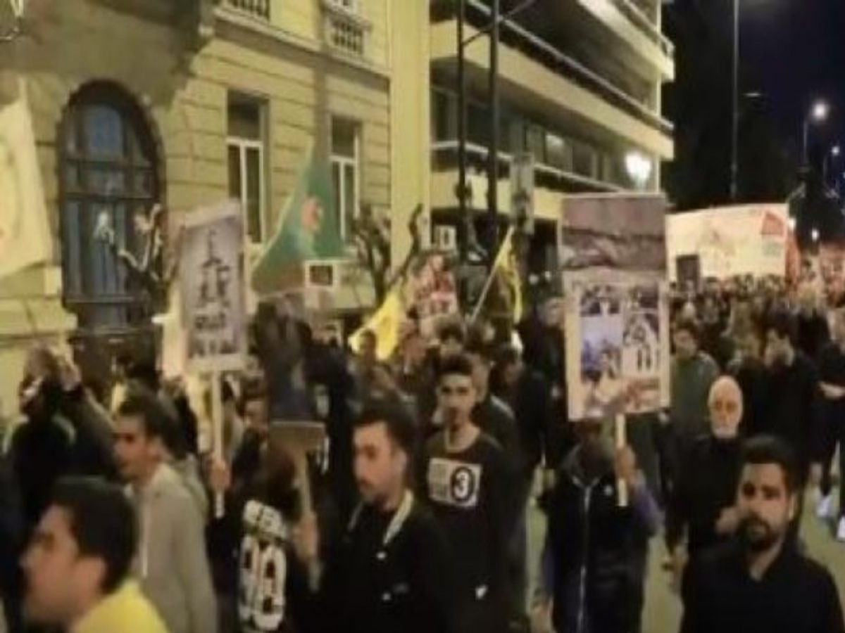 Πορεία διαμαρτυρίας στην Αθήνα κατά της εισβολής της Τουρκίας στο Αφρίν [vid]