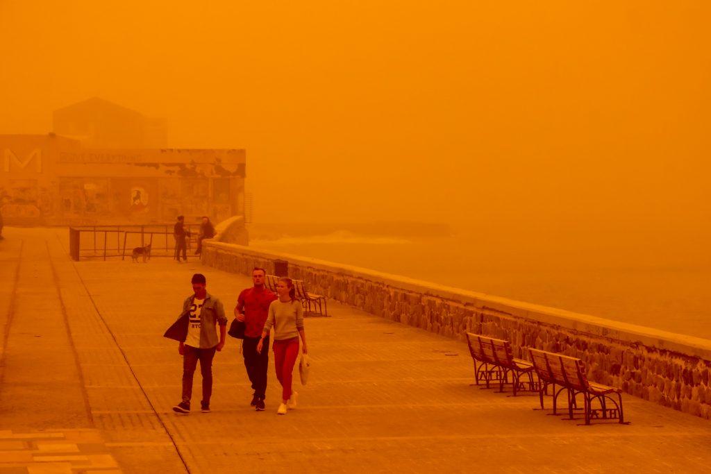 καιρός Κρήτη σκόνη