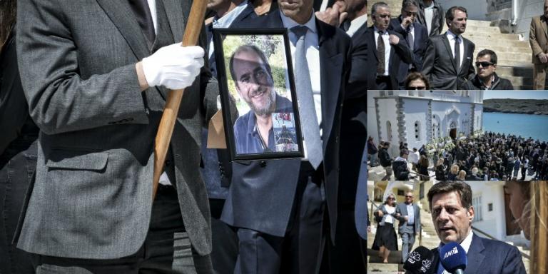 Άνδρος: Σπαραγμός στην κηδεία του Αλέξανδρου Σταματιάδη – Τραγικές φιγούρες η σύζυγος και τα παιδιά του [pics]