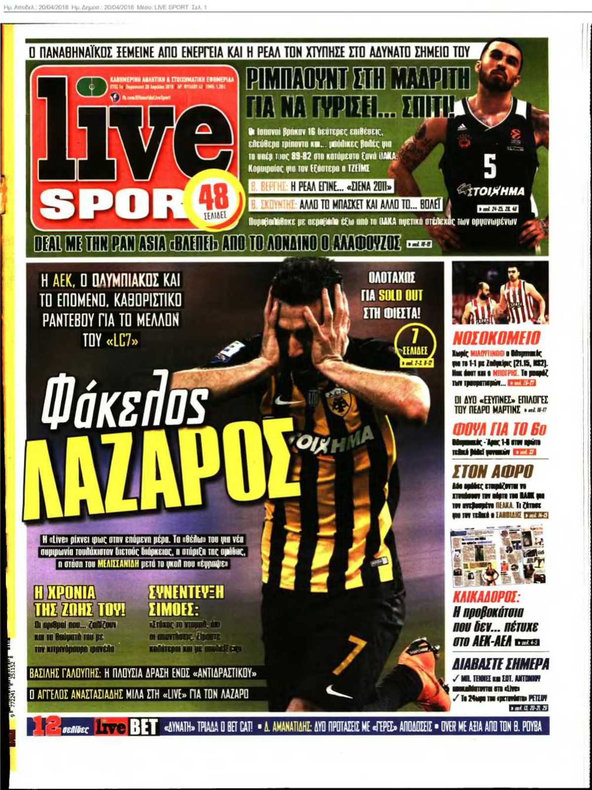 LIVE SPORT 20-04-2018