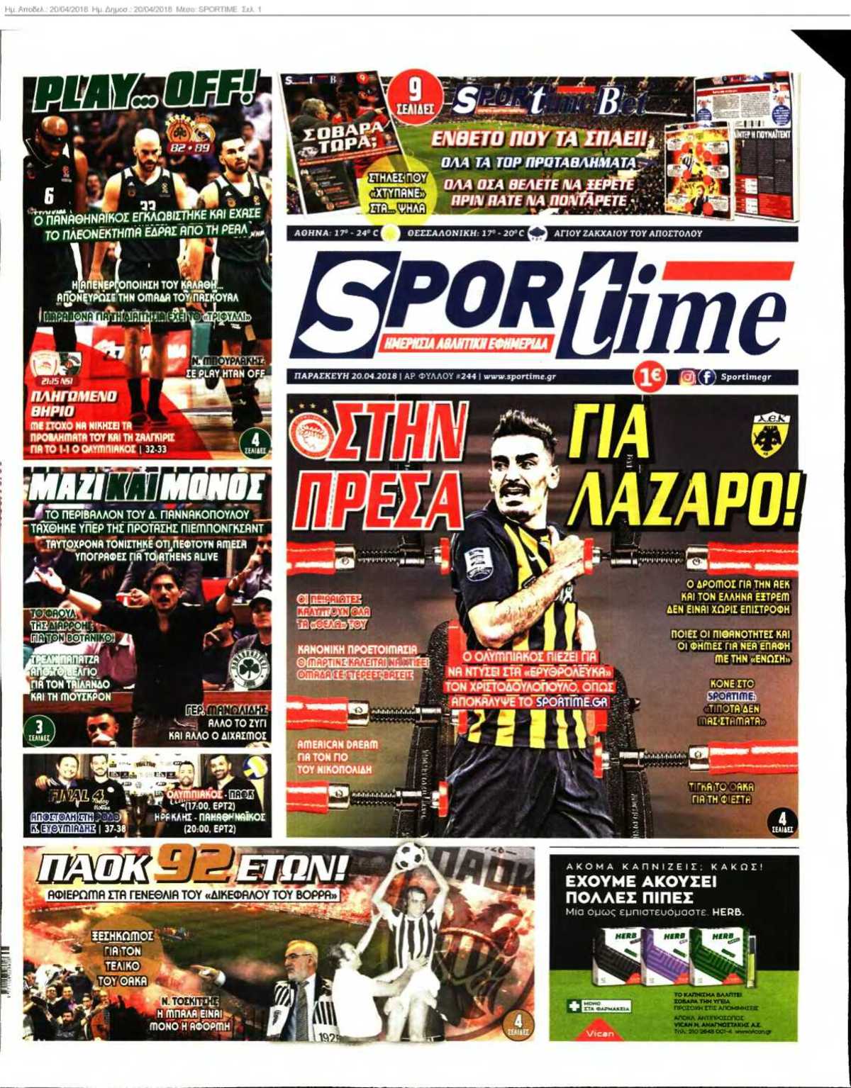 SPORTIME 20-04-2018