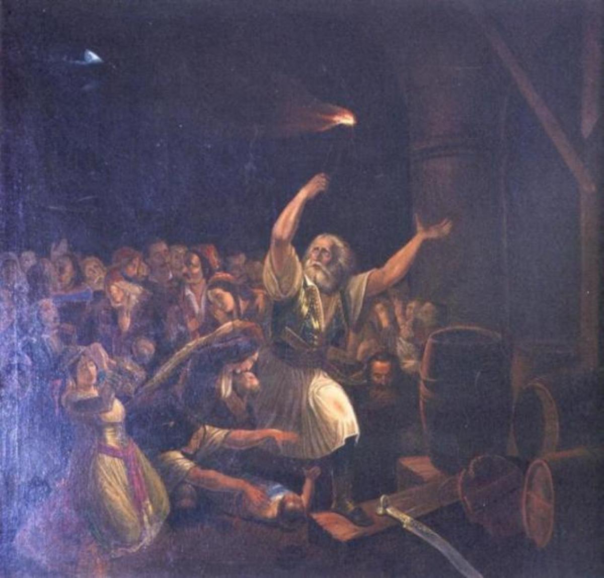 Μεσολόγγι: Η αναπαράσταση της ανατίναξης του Χρήστου Καψάλη που προκάλεσε ρίγη συγκίνησης [vid]