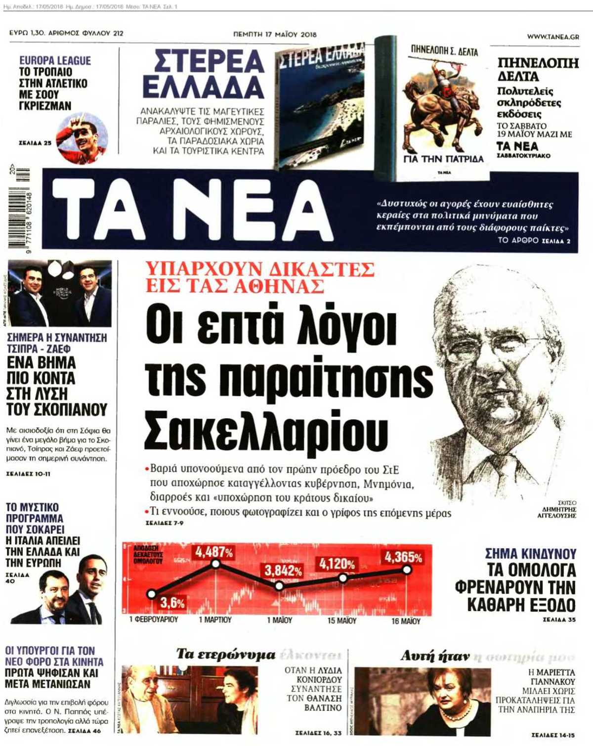 ΤΑ ΝΕΑ 17-05-2018