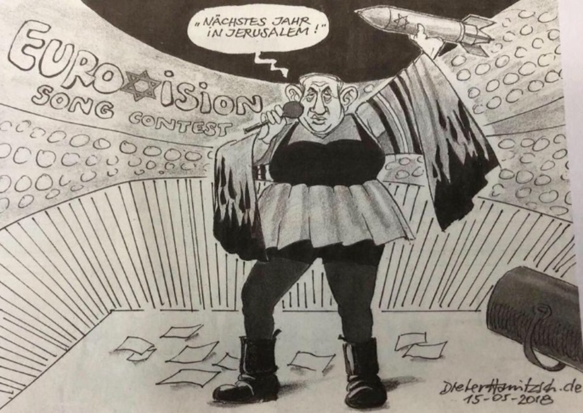 Σάλος με την γελοιογραφία της Sueddeutsche Zeitung: Ο Νετανιάχου… στη Eurovision [pic]