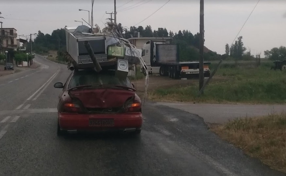 Διέσχισε έτσι τη μισή Λαμία [pics]