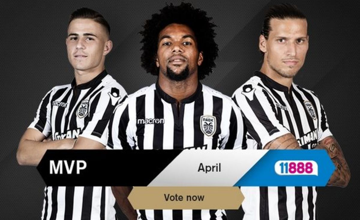ΠΑΟΚ: Πέλκας, Μπίσεσβαρ και Πρίγιοβιτς για τον τίτλο του MVP Απριλίου!